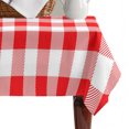 thumbnail image 4 of Red White Plaid Table Cloth Waterproof Tablecloths, Modern Farmhouse Buffalo Check Gingham Tablecloth Dining Table Cover for Kitchen Party Tabletop Outdoor, Rectangle Tablecloth 52x70 Inch, 4 of 9