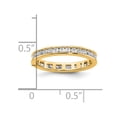 thumbnail image 4 of 14k Polished Size 4 Channel-set 1/2 carat Diamond Complete Eternity Band, 4 of 5