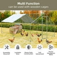 thumbnail image 5 of Outdoor Metal Chicken Coop Large Walk-in Poultry Cage Spire-Shaped Chicken Run with Waterproof and Anti-Ultraviolet Cover for Outside,Backyard and Farm ,13' L x 9.8' W x 6.4' H, 5 of 7