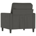 thumbnail image 3 of vidaXL Fauteuil Gris Foncé 60 cm Velours, 3 of 5