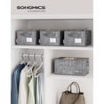 thumbnail image 2 of Juego de 3 cestas de tela SONGMICS para almacenamiento, color gris totora, 9 L, 2 of 6
