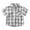 White*, variant on OSOLU Boys Shirts Button Down Short Sleeve Black White Plaid Turndown Collar with Pocket Casual Shirts Black