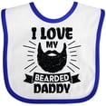 thumbnail image 3 of Inktastic I Love My Bearded Daddy for Fathers Day with Grunge Boys Baby Bib, 3 of 4
