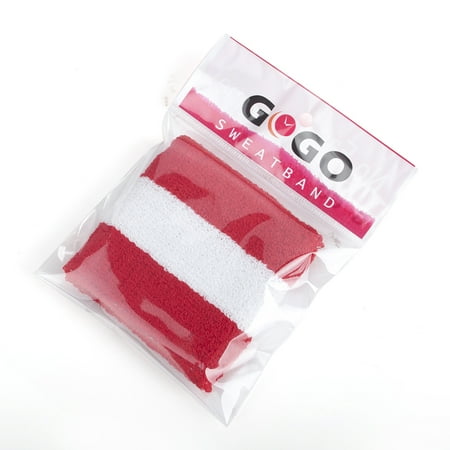 GOGO Stripe Sweatband Wristband Terry Cloth Wrist Band