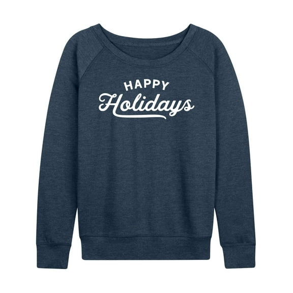 Instant Message - Happy Holidays - Women's Lightweight French Terry Long Sleeve Shirt
