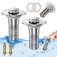 thumbnail image 1 of Tapón para lavabo de baño, colector de pelo TopMeiUp, 2 unidades, 1 of 7