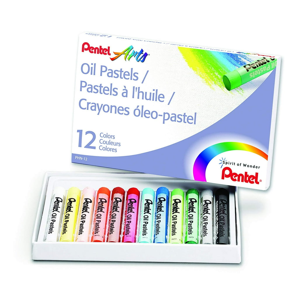 Pentel Arts Oil Pastels, 12 Color Set (PHN12) 12 Count