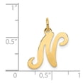 thumbnail image 4 of 14k Yellow Gold Polished Fancy Initial N Charm, 4 of 4