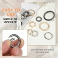 thumbnail image 4 of Uxcell Spring O Rings, Metal Round Clips Keyrings Snap Buckle Clasps for Keychains Bags Purses Straps Dog Leashes DIY Craft Black 1 Inch, 4 of 7