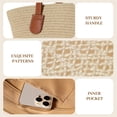 thumbnail image 4 of Pleneal Straw Bag For Women, Summer Straw Beach Handbags Large Shoulder Purses Woven Tote Bag,Beige Lace Stripe, 4 of 7