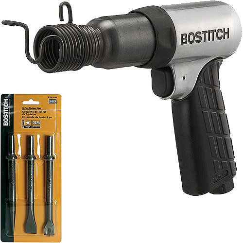 Bostitch Air Chisel Hammer with Chisels Bundle