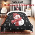 thumbnail image 3 of Yspwyqan Cute Christmas 3 Piece Twin XL Size Bedding Set, Soft Snowman Snowflake Winter Holiday Bedroom Comforter with 2 Pillow Shams for Kids Adults, 3 of 7