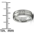 thumbnail image 4 of Metal Masters Mens Tungsten Carbide Ring Eternity Wedding Band Dome Brushed Cz 8mm, 4 of 5