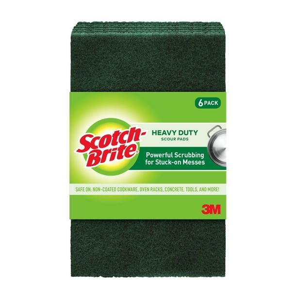 ScotchBrite Heavy Duty Scour Pads, 6 Count