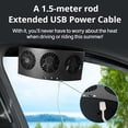 thumbnail image 6 of Agiufgs Car Ventilation Fan 9.06 X 4.33 X 2.76 in, Triple Fan Rapid Exchange, for Car Interior Odor and Heat Removal, Black, 6 of 7