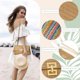 thumbnail image 2 of Cartera de mano Liadreem de paja tipo clutch para verano 29 x 3 x 18 cm caqui, 2 of 7