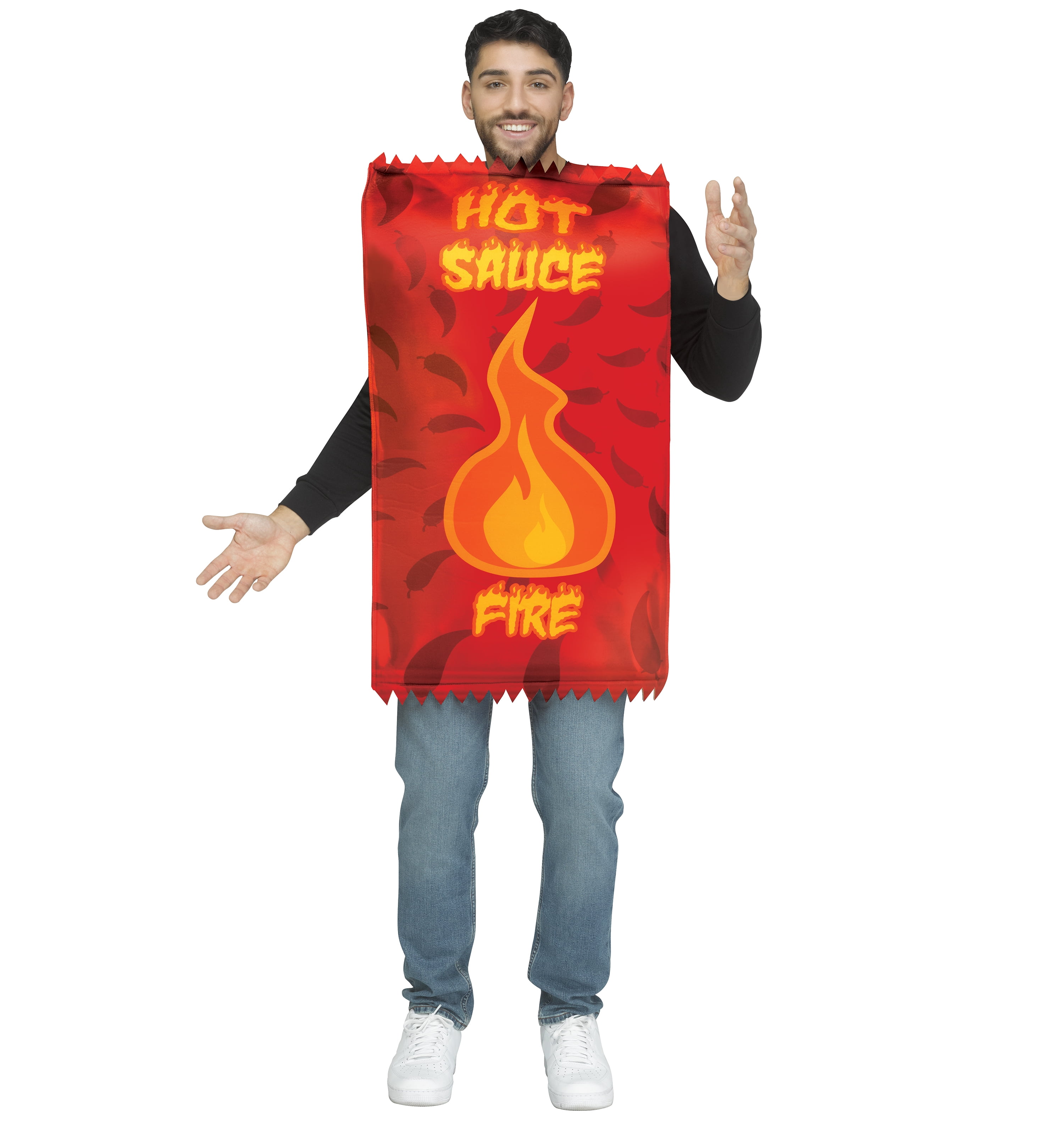 Taco and Hot Sauce, 2PC, Halloween Couple Costume for Adults, Adult Size S-XL (28-42), by Way to Celebrate