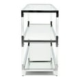 thumbnail image 4 of Furniture of America Ajani Glass Top Console Table, Chrome, 4 of 7