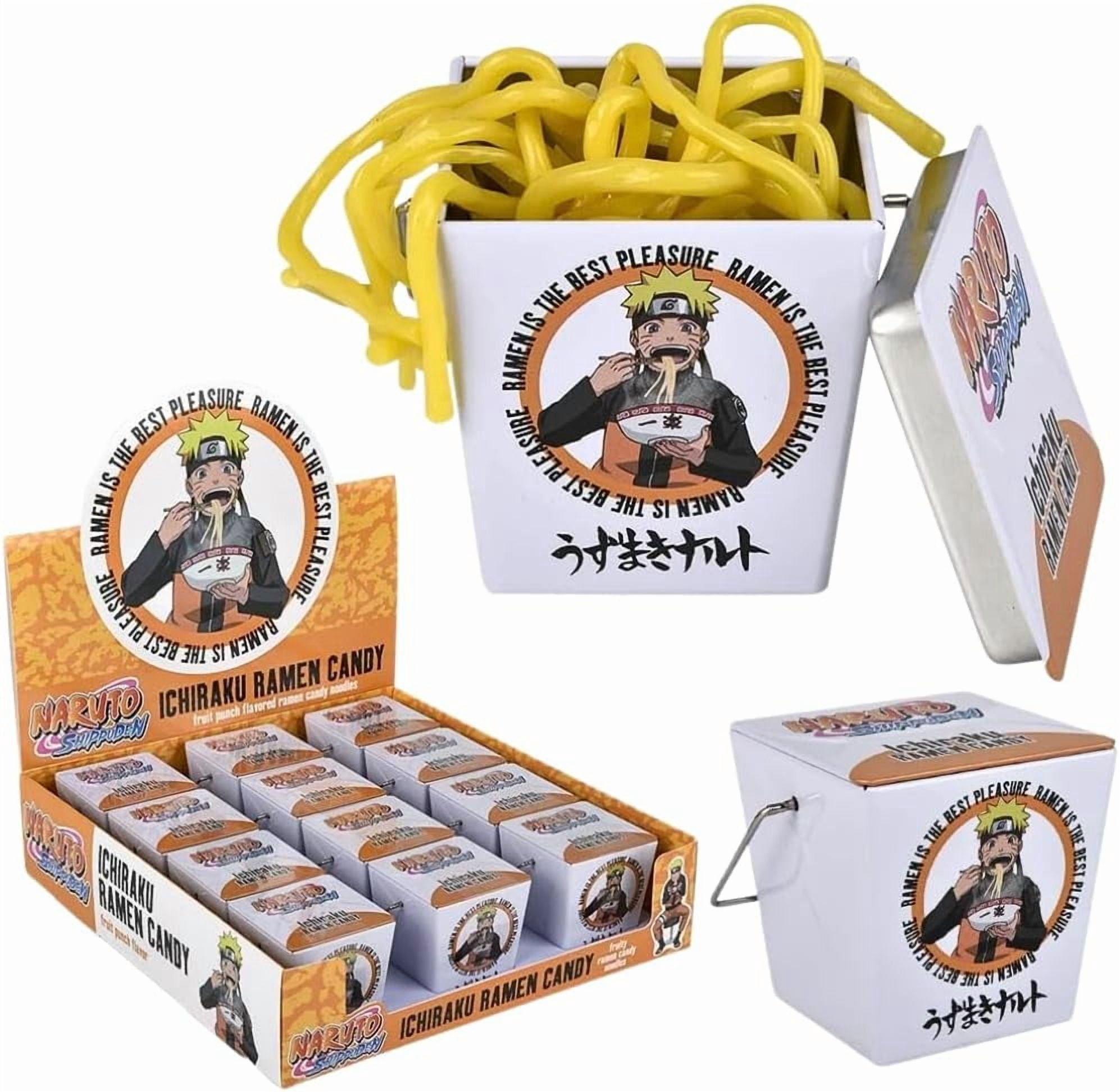 Naruto Ichiraku Ramen Candy Fruit Flavored Sticks - 12 Count Display Box