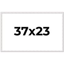 37x23 Frame White Real Wood Picture Frame Width 0.75 inches | Interior Frame Depth 0.5 inches |