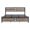 Wood, variant on iRerts Heavy Duty Metal King Platform Bed Frame with Wood Headboard, 1100 LBS Weight Capacity, Iron Mattress Foundation with Slat Support, Noise-Free, No Box Spring Needed, Black