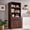 Brown, variant on Aitjunz 71'' Tall Kitchen Storage Cabinet with Door and Drawer, Wooden Pantry Cabinet w/ Open Shelf and Adjustable Shelf, 5 -Tier Large Cabinet w/ Cured Profile Design for Dining Room