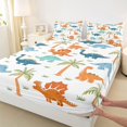 thumbnail image 3 of Manfei Child Boys Girls Kawaii Dino 4pcs Bed Sheets,Jungle Animal King Sheets,Cartoon Dinosaur Super Cozy Sheet Set,Lightweight Room Decor, 3 of 7