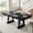Black, variant on Long Dining Table for 6-8 People, Modern Unique Rectangular Kitchen Table with Sturdy Metal Frame, Wood Dinner Table for Dining Room Living Room Home, Black
