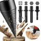 thumbnail image 1 of Wood Splitting Drill Bit,Wood Splitting Drill Bit,Taper Drill Bit,Conical Wood Splitter,Durable Screw Cone Wood Tool (32mm), 1 of 4