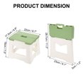 thumbnail image 2 of Uxcell Taburete de paso plegable de 8" para adultos, capacidad de 165 lbs, taburete antideslizante con mango, verde, pequeño, 2 of 7