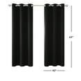 thumbnail image 4 of Deconovo Thermal Insulated Curtain Grommet Room Darkening Curtains for Windows 42x45 inch Black 2 Panels, 4 of 14