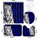 thumbnail image 4 of Cortinas de ducha con diseño de tigre al atardecer para baño, juego de baño con cortina de ducha y alfombras, tapa de inodoro, alfombrilla de baño, accesorios de cortina de ducha de tela suave con, 4 of 6