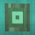 thumbnail image 1 of Ahgly Company Indoor Square Abstract Turquoise Blue Contemporary Area Rugs, 5' Square, 1 of 4