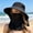 Black, variant on Men's Full Protection Sun Hat with Removable Face Neck Flap, Wenini Wide Brim Boonie Hat Breathable Mesh Cap, UPF 50+ Outdoor Hat for Hiking Fishing Camping Gardening, Dark Gray