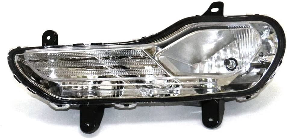 DENEST For 2013 2014 2015 2016 Ford Escape Fog Light Assembly, Driver and Passenger Side Bumper Fog Light Lamp Left+Right Clear Lens Bumper Fog Light Lamp
