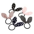 thumbnail image 1 of Xiwstar 12 bandas para el pelo con lazo de orejas de conejo, coleteros de gasa, lazos elásticos para el pelo, cuerdas, soporte para cola de caballo para mujeres y niñas, 1 of 2