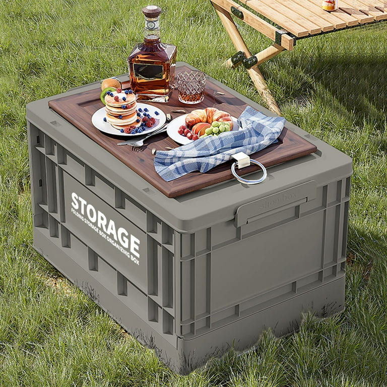 Rectangle Basket Box with Lids for Bedroom Folding Storage Bins