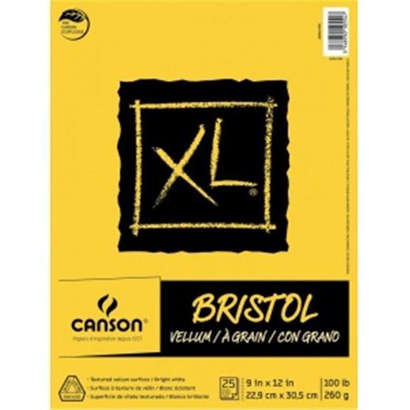 Canson C400061838 Coussinet en Vélin Bristol 9 x 12 Po - Rabattable