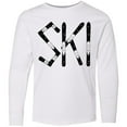 thumbnail image 3 of Inktastic Ski Rough Text Long Sleeve Youth T-Shirt, 3 of 5