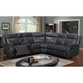 thumbnail image 1 of K-Living Neoma Sectionnel Inclinable en Gel de Cuir Gris, 1 of 1