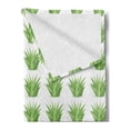thumbnail image 2 of Agave Soft Flannel Fleece Throw Blanket, Cacti Cactus Family Botanical Desert Flora Succulent Elements Pattern, Cozy Plush for Indoor and Outdoor Use, 50" x 70", White Pistachio Green, by Ambesonne, 2 of 5