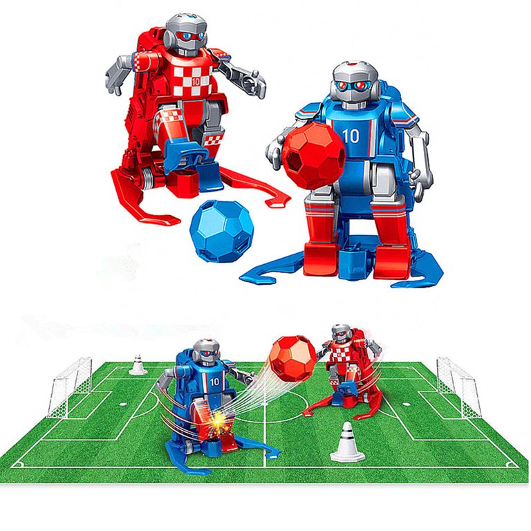 MUKIKIM SoccerBot – RC Soccer Robots. 2 Players Remote Control Soccer Game  for Kids. Tackle, Dribble & Shoot! Kick The Ball Into The Net & Score!