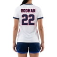 thumbnail image 3 of Icon Sports Official Licensed U.S. Soccer 4 Star USWNT Player’s Women's Game Day Shirt Tee - Adult Soccer Gear - Rodman, White, Red, X-Large, 3 of 9