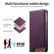 thumbnail image 3 of Funda Tipo Cartera de Cuero Sintético para Samsung Galaxy S21 Ultra Bloqueo RFID, con Ranuras para Tarjetas y Bolsillo para Efectivo, Cierre Magnético Fuerte Morado, 3 of 6