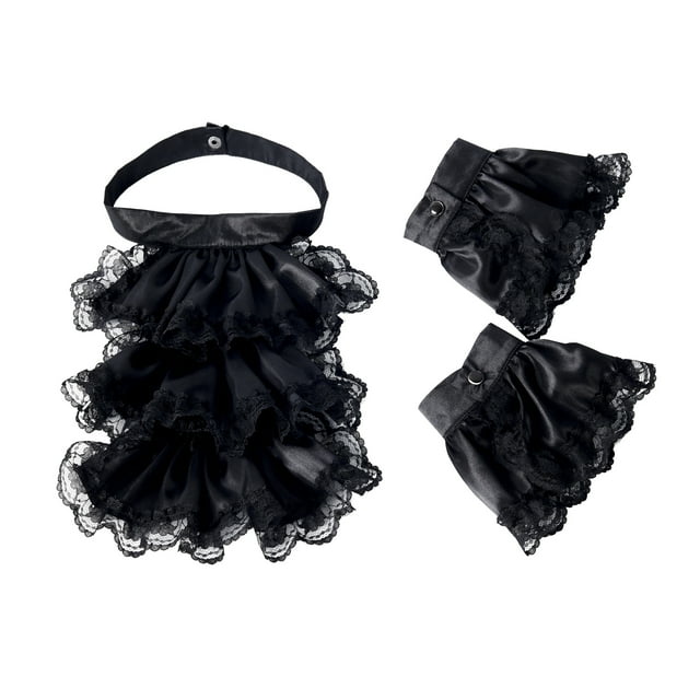 Conjunto de cuello falso de encaje de estilo gótico para disfraz de cosplay para mujer