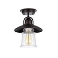 thumbnail image 2 of RADIANCE Goods Industrial-Style 1 Light Rubbed Bronze Semi-Flush Ceiling Fixture 9" Shade, 2 of 2