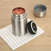 Mainstays Food Jar Insulated Food Storage Container, Stainless Steel, 27oz, Perfect for School Lunches and Activities to Keep Meals Hot or Cold
