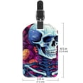 thumbnail image 6 of Square 2Pack PU Leather Skeleton Cruise Luggage Tag with Privacy Cover and Name ID Tag for Travel Handbags Backpacks Luggage Tags, 6 of 6