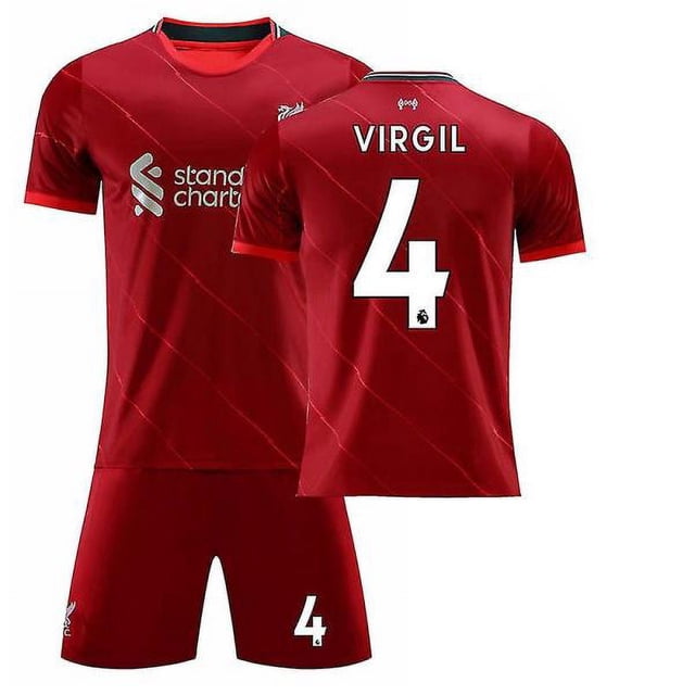 Camiseta de fútbol de entrenamiento de local del Liverpool 21/22 Salah VIRGIL NO.4 M