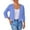 Blue, variant on Women's Short Blazer Cardigan Top Trendy Spring Summer Lightweight Office Casual Chic Wear S Size White
